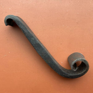 Bottle opener with flatened scroll
